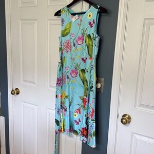 Talbots Blue and Pink Floral Dress